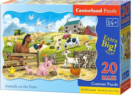 Castorland Puzzle Konturowe Maxi 20El. Zwierzęta Na Farmie