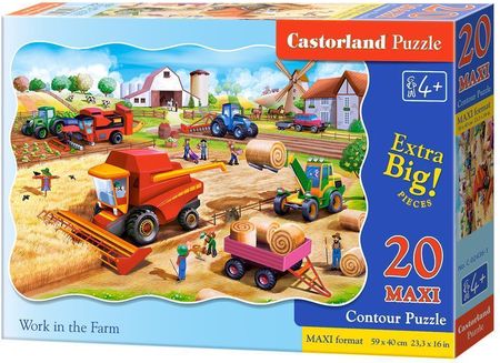 Castorland Puzzle Konturowe Maxi 20El. Praca Na Farmie