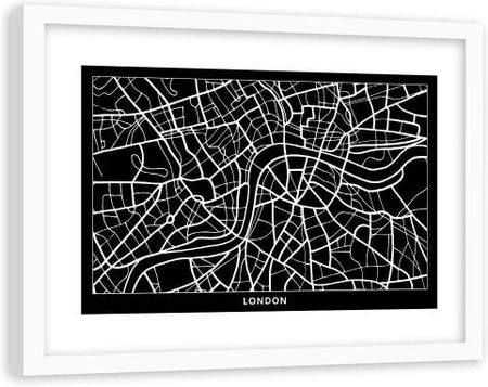 Feebe Obraz W Ramie Białej Plan Miasta Londyn (4313312456794)