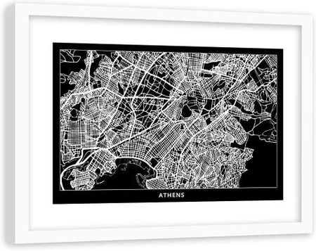 Feebe Obraz W Ramie Białej Plan Miasta Ateny (4313612456797)
