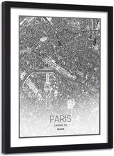 Zdjęcie Feebe Obraz W Ramie Czarnej Paryż Plan Miasta (4456312457267) - Iłowa