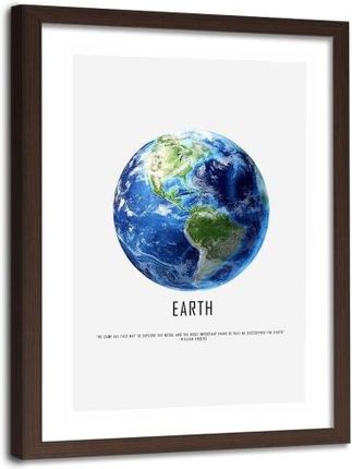 Feebe Obraz W Ramie Brązowej Planeta Ziemia (4940412458300)