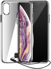 BASEUS TRANSPARENT KEY USZTYWNIONE ETUI Z ŻELOWĄ RAMKĄ IPHONE XS MAX CZARNY (WIAPIPH65-QA01) PRZEZROCZYSTY