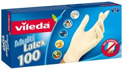Zdjęcie Vileda Rękawice Jednorazowe Multi Latex 100szt. M (146088) - Biała Podlaska