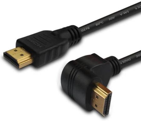 Savio Kabel HDMI v2.0 miedź kątowy Czarny 1,5m (CL-108)