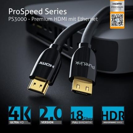 Purelink Prospeed Ps3000015 Kabel Hdmi 4Kuhd Hdr 18Gbps 1 5M