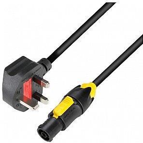 Adam Hall Cables 8101 TCON 0150 GB - Power Cord BS1363/A  Powercon True1 1.5mm2 1.5m