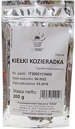 Toraf Nasiona Na Kiełki Kozieradka 200G