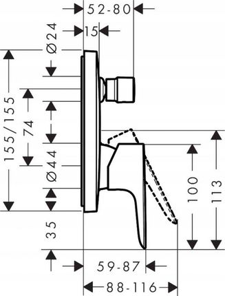 Hansgrohe Talis E Czarny Matowy 71745670 - zdjęcie 4