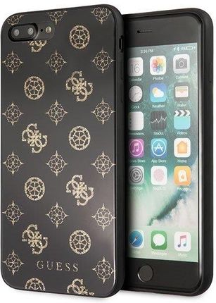 guess GUHCI8LTGGPBK iPhone 7/8 Plus czarny/black hard case Peony G Double Layer Glitter (iphone8plus)