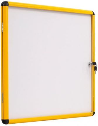 Bi Office Gablota Z Białą Magnetyczną Powierzchnią Żółta Ramka 500X674 Mm