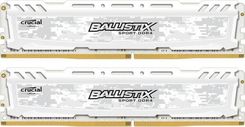 Pamięć RAM BallistiX Sport LT 16GB (2x8GB) DDR4 3000MHz CL15 biała (BLS2K8G4D30AESCK) - zdjęcie 1