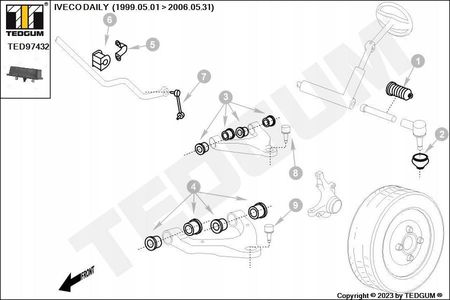 Odbojnik Resora Prawego Iveco Tedgum Ted97432 - zdjęcie 4