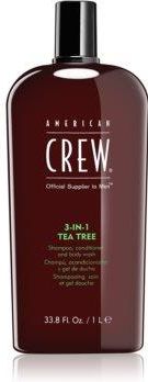 American Crew Hair&Body 3-In-1 Tea Tree Szampon Odżywka Do Włosów I Żel Pod Prysznic 3W1 Dla Mężczyzn 1000Ml