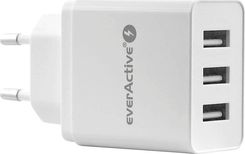 Zdjęcie everActive 3 x USB 3.4A Biały (SC300) - Rzeszów