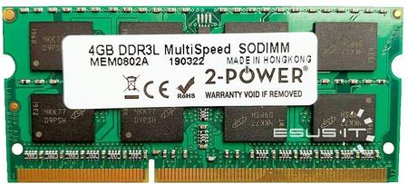 2-Power 1X4Gb So-Dimm Ddr3 1600Mhz Mem0802A