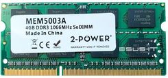 Pamięć RAM 2-Power 1X4Gb So-Dimm Ddr3 1066Mhz Mem5003A
