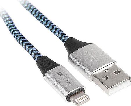 Kabel USB Tracer USB 2.0 Iphone AM - lightning 1,0m czarno-niebieski