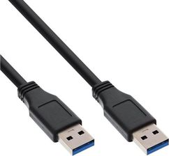 Kabel USB InLine USB A - USB A 0.3m czarny (35203)