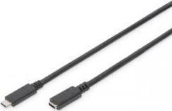 Kabel USB Digitus Kabel USB 3.1 Gen.2 SuperSpeed+ 10Gbps Typ USB C/USB C M/Ż PD czarny 1m