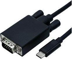 Kabel Roline USB C-VGA. M/M. Black. 1.0m