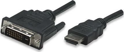 Kabel Manhattan DVI HDMI 1 Czarny (322782)