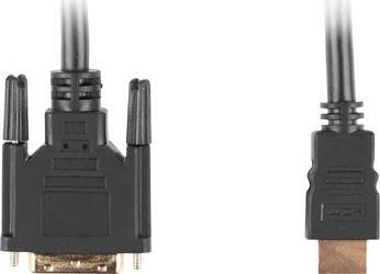 Kabel Lanberg DVI HDMI 1.8 Czarny (CA-HDDV-10CC-0018-BK)