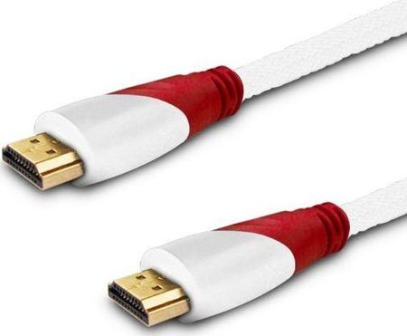 Savio Kabel HDMI oplot v1.4 Biały 1,5m (CL-119/B)