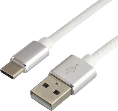 Kabel USB everActive USB-C 1m silikon biały CBS-1CW do 3A