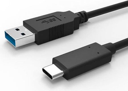 Kabel USB Logo USB A -&gt; USB C Czarny 1m