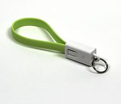 Kabel USB microUSB 0.2m Zielony