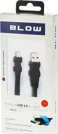 Kabel USB Blow Kabel BLOW 66-126# (USB 3.0 - USB 3.0 Typu C ; 1m; kolor czarny)