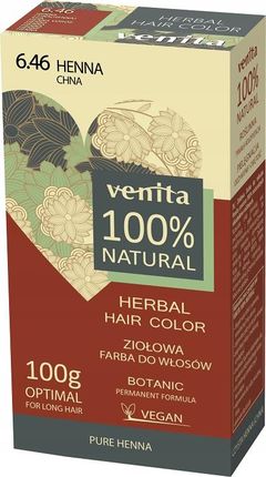 Venita Herbal Hair Color Ziołowa Farba Do Włosów 6.46 Chna 100G