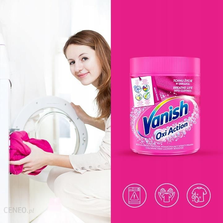 Vanish Oxi Action Pink Odplamiacz Do Koloru I Bieli W Proszku 470G
