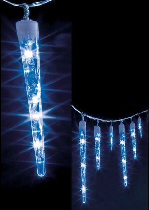 Feeric Łańcuch Świetlny Lampki Bożonarodzeniowe Z Motywem Sopla 63 Led Niebieski