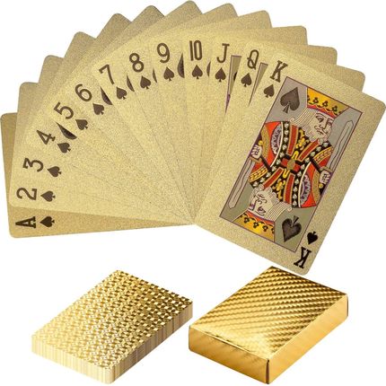 MKS Certyfikowane Karty Do Gry W Pokera Talia - Złoty