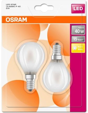 Osram Żarówki Led E14 Mleczna Kulka 4W = 40W 2700K Blister 2Szt (4058075112155)