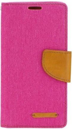 Etui Canvas Book Samsung Galaxy A50 A505 Pink / Brown