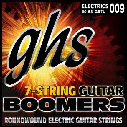 GHS Guitar Boomers struny do gitary elektrycznej, 7-str. Light, .009-.058