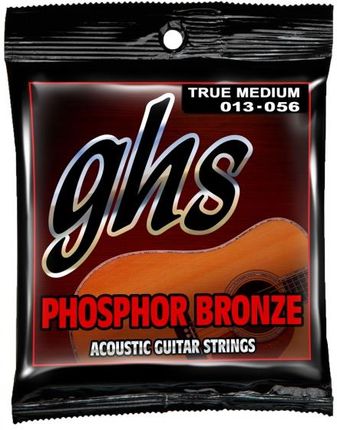 GHS Phosphor Bronze struny do gitary akustycznej, True Medium, .013-.056