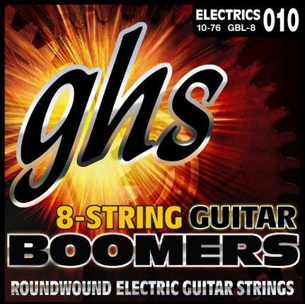 GHS Guitar Boomers struny do gitary elektrycznej, 8-str. Light, .010-.076