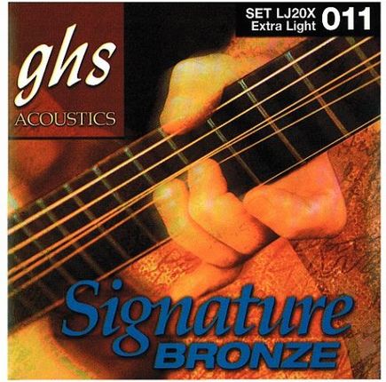 GHS Laurence Juber Signature Bronze struny do gitary akustycznej, Extra Light, .011-.050