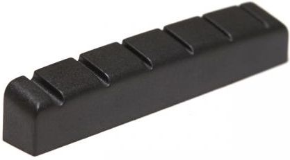 Graphtech Black TUSQ XL PT-6642-L0 - Acoustic/Electric Guitar Nut, Flat, Slotted, 1 21/32 length, 1/4 thick, 6-String, Lefthand Vers siodełko do gitar