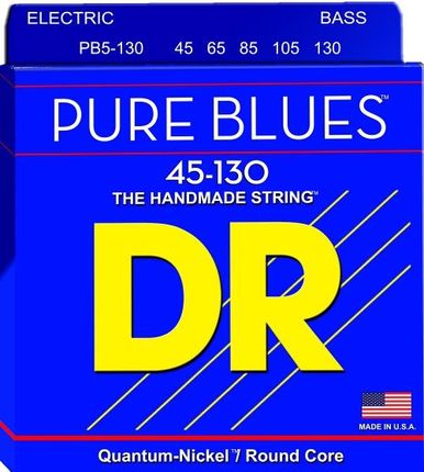 DR PURE BLUES - struny do gitary basowej, Medium, .045-.130