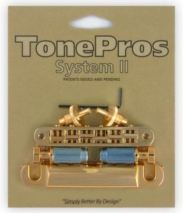 TonePros LPS02-G - Bridge and Tailpiece Set, mostek do gitary, złoty