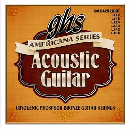 GHS Americana Series - struny do gitary akustycznej, Phosphor Bronze, Light, .012-.054
