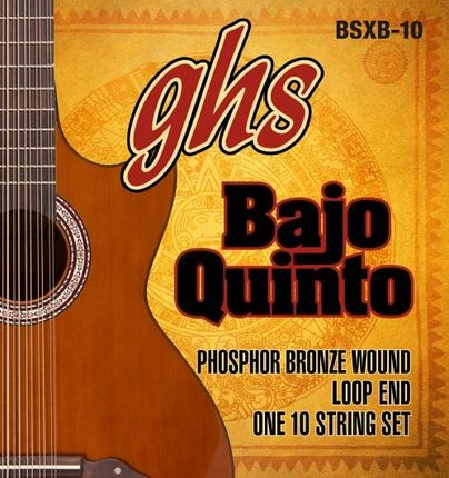 GHS Bajo Quinto, struny do gitary akustycznej,  Loop End 10 String, .024-.078