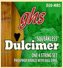 GHS Dulcimer String Set, D-Mixolydian Tuning, Ball End, Squeakless