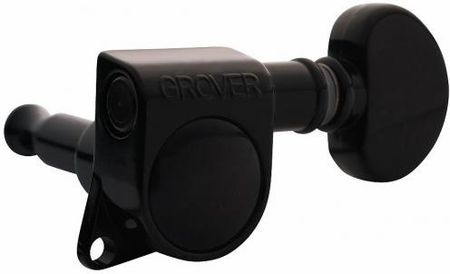 Grover Mid-Size Rotomatics Guitar Machine Heads, Black Chrome / 3 + 3 klucze gitarowe