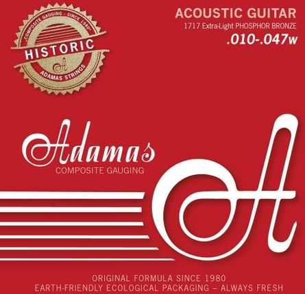 Adamas (664550) Phosphor Bronze Historic Reissue, struny do gitary akustycznej - Extra Light .010-.047